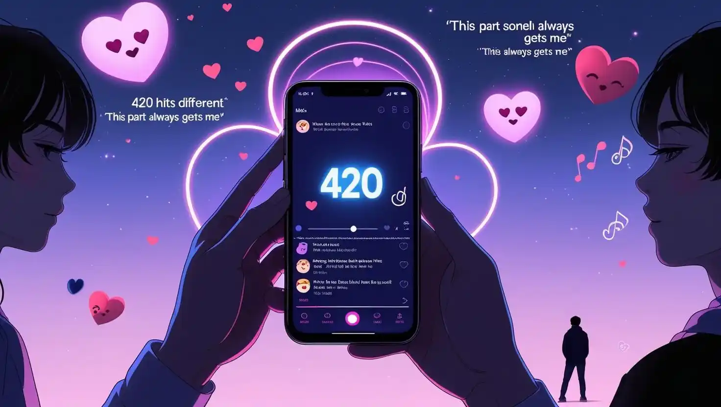 420 trong bài hát, status, caption